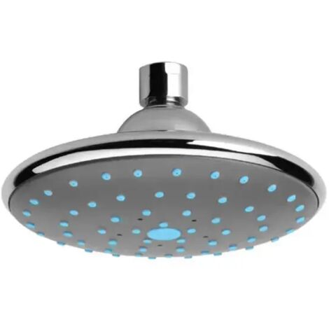 Soffione doccia tondo in abs cromato getto effetto pioggia 1/2" 1 getto REMER