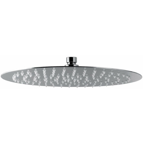 Soffione Doccia Tondo Ultraslim Ø30 cm in Acciaio Inox Satinato Nilo