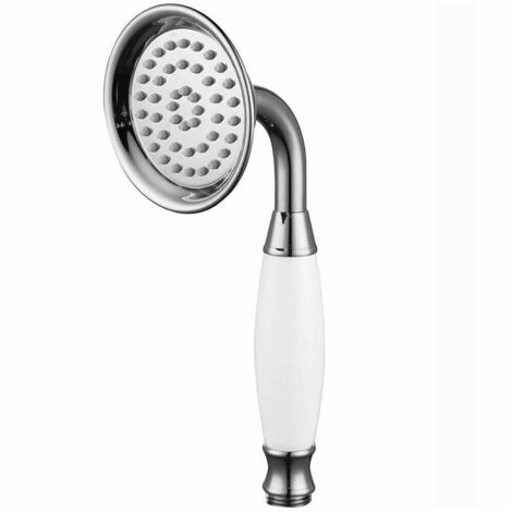 Soffione Doccia Vasca Stile Retrò Abs Cromato Lucido Attacco 1/2 Doccetta 69040