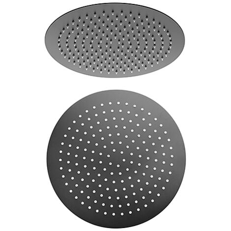 Soffione Jacuzzi tondo in acciaio inox ultrapiatto diametro 250mm art. 1811052JAYO nero opaco