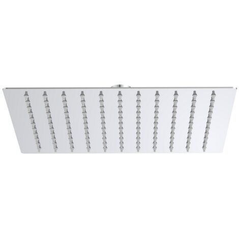 Soffione quadrato 25 x 25 cm cromato - serie Giove