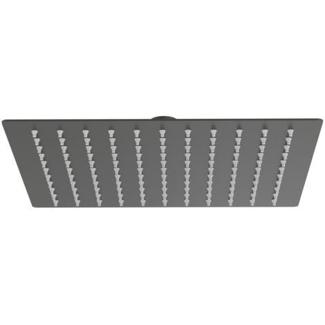 Soffione quadrato 25 x 25 cm gungrey - serie Giove