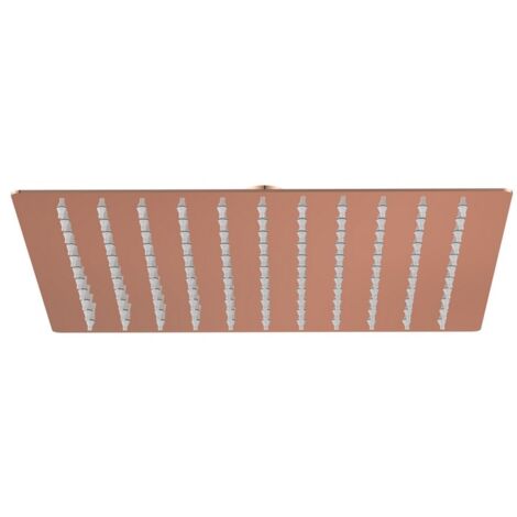 Soffione quadrato 25 x 25 cm rame lucido- serie Giove