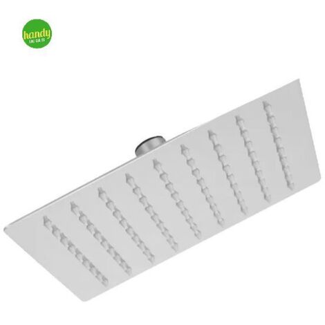 Soffione Quadrato Piatto Ambra Bathroom Allium In Acciaio 20 X 20 Cm