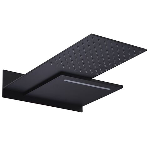 Soffione Quadro Uscita Muro 2 Funzioni Nero Opaco Imex Imex Rps490 Ng