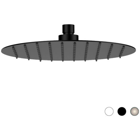 Soffione slim tondo nero opaco diam. 250 mm