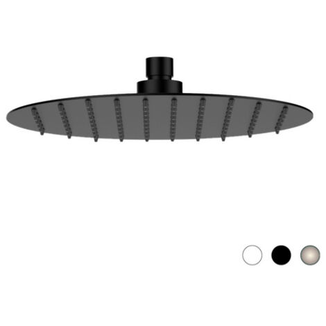 SOFFIONE SLIM TONDO Nero Opaco Diam. 250 mm REMER