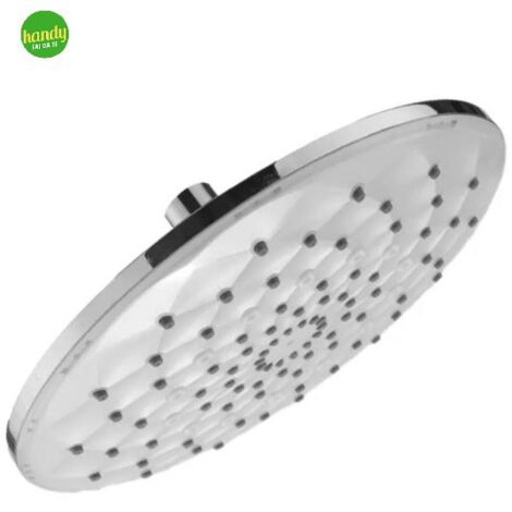 Soffione Tondo Ambra Bathroom Flower In Abs Cromato E Bianco 1/2 - 22,5 X 22,5 Cm