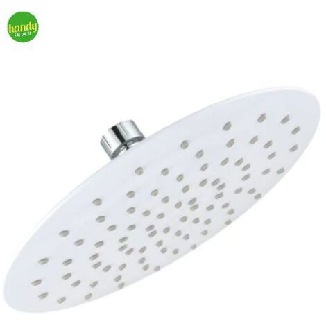 Soffione Tondo Ambra Bathroom Leaves In Abs Cromato E Bianco 1/2 - 22,5 X 22,5 Cm