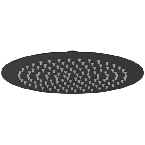 Soffione tondo diametro 25 cm nero opaco - serie Giove