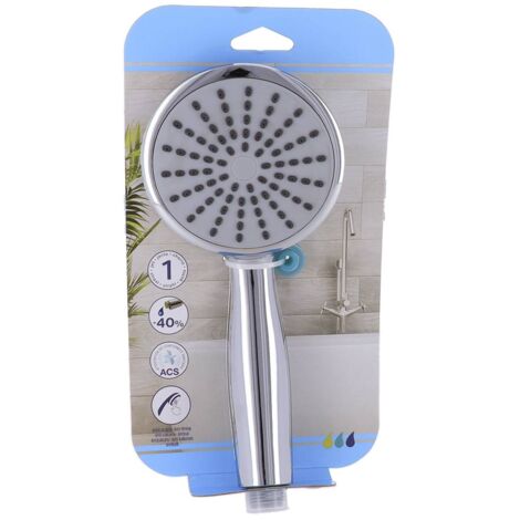 Soffione tondo in abs 10cm 1 funzione anticalcare - cromo - Tendance