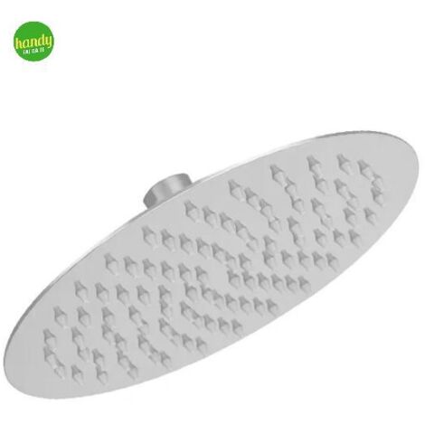 Soffione Tondo Piatto Ambra Bathroom Lush In Acciaio ø 20 Cm