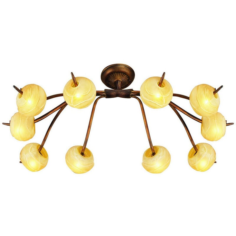 Soffitto 10 Luce G9, Oro Rustico
