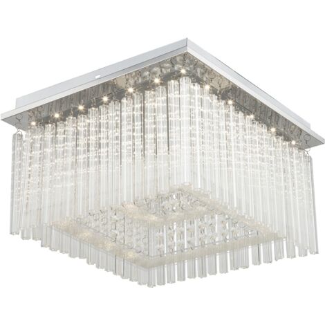 soffitto LED Danielle acrilico metallo / vetro cromato B: H 36 centimetri: 36cm