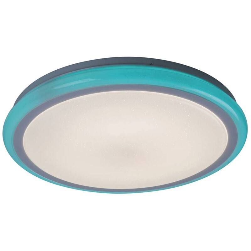 Image of Rabalux - soffitto led Leonie metallo bianco Ø40cm h 7.5 cm Temperatura di colore regolabile, regolabile, rgb, telecomando a raggi infrarossi, con