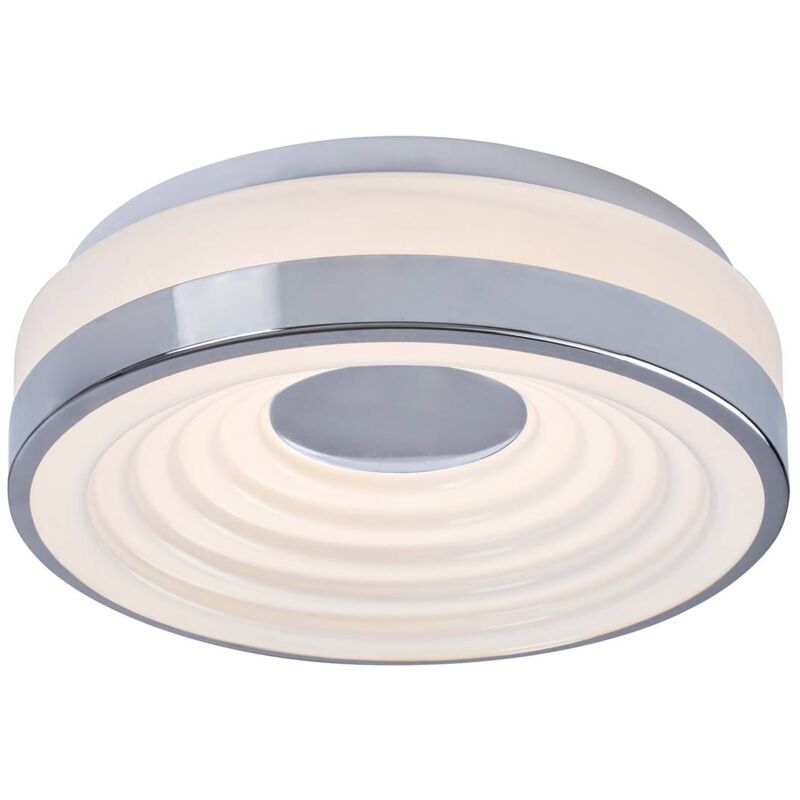 Soffitto led Polina in metallo cromato / opale