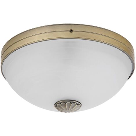 Soffitto luce Orchidea metallo bronzo pietra riso vetro / vetro Ø33cm