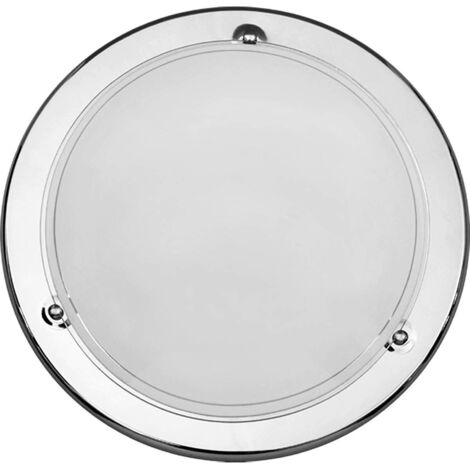 Soffitto luce vetro in metallo cromato Ufo / vetro opalino Ø38cm