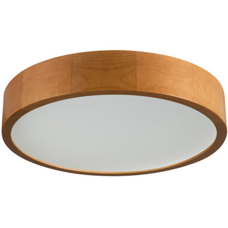 Soffitto rotondo legno-vetro - LED E27 - Ø375 mm - Oro quercia - Kanlux GIASMINO