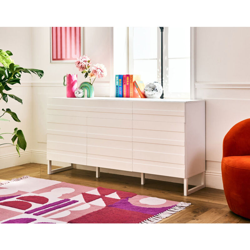 Sofia - buffet bas - blanc mat - 165 cm