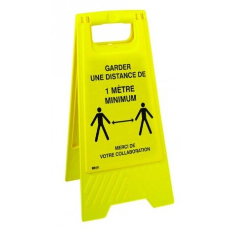 SOFOP TALIAPLAST - Chevalet respecter consignes + 1m entre chaque personne
