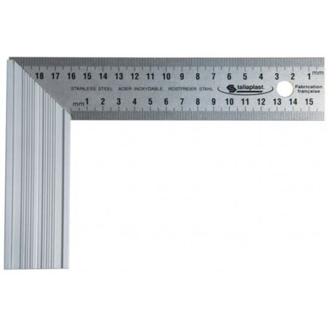 SOFOP TALIAPLAST - Équerre droite et d'onglet lame inox talon aluminium 200mm
