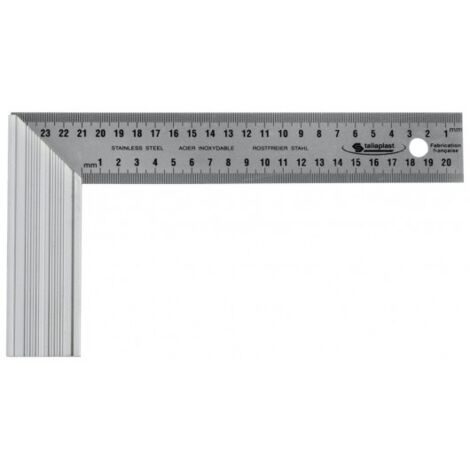 SOFOP TALIAPLAST - Équerre droite et d'onglet lame inox talon aluminium 250mm