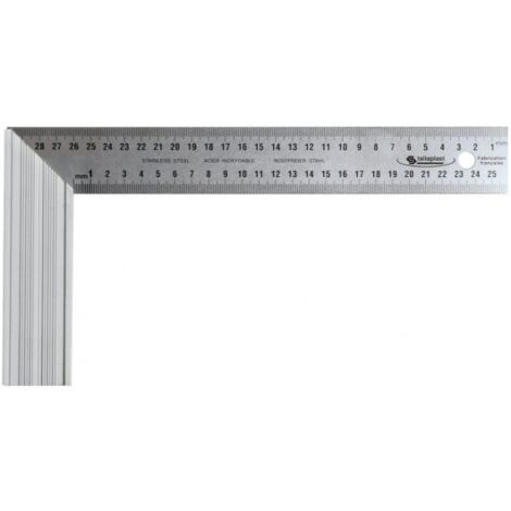 SOFOP TALIAPLAST - Équerre droite et d'onglet lame inox talon aluminium 300mm