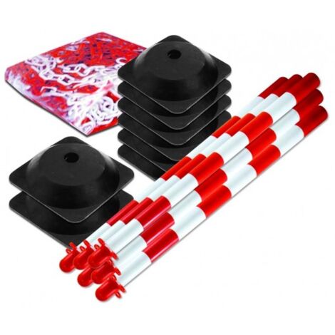 SOFOP TALIAPLAST - LOT 6 poteaux support 1,5kg + chaine 25m +2 pieds 2,5kg