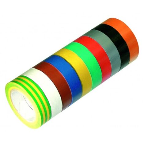 SOFOP TALIAPLAST - lot de 10 rouleaux pvc adhésifs multicolores