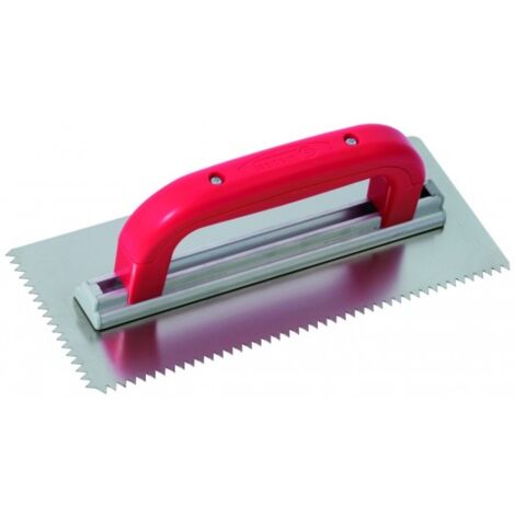 SOFOP TALIAPLAST - Platoir à colle inox 28x11 dents isocèles de 6mm