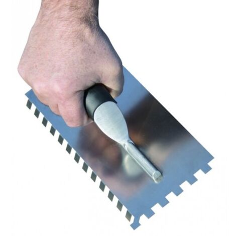 SOFOP TALIAPLAST - Platoir à colle inox 28x12 monture alu dents 8x8mm /45°