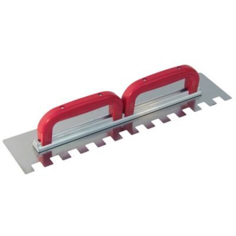 SOFOP TALIAPLAST - Platoir à colle inox 49x11,5 dents 20x20mm 2 poignées