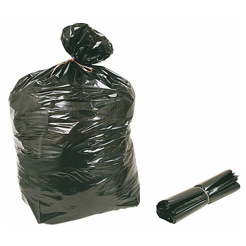 Taliaplast - rouleau de 10 sacs poubelle 130 litres -330504 - Noir