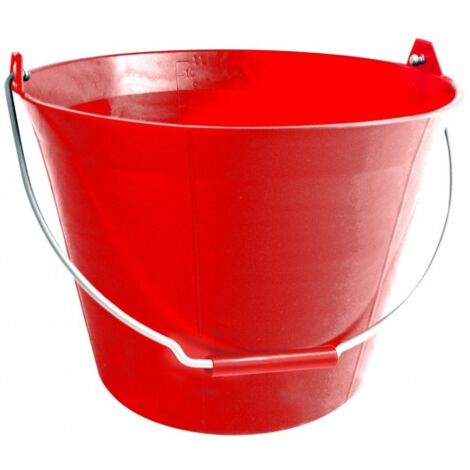 SOFOP TALIAPLAST - Seau plastique rouge 11 litres anse 5,3mm