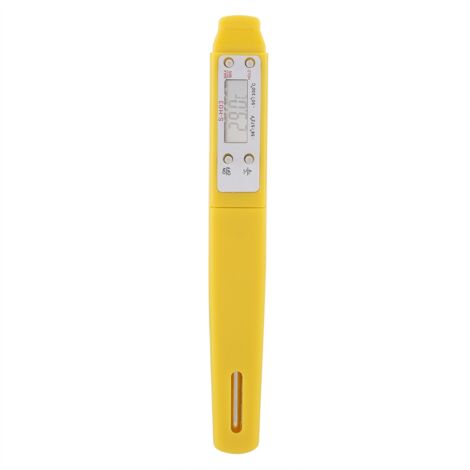 Sofort-Digitalthermometer für Lebensmittel, Kochen, Grillen und Fleisch – Präzise Sonde (Gelb)