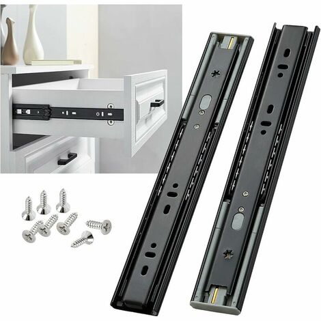 Soft Close Drawer Runners 300 mm Full Extension Drawer Runner Heavy Duty Load Capacity 45 kg, 1 Pair (2 pcs)