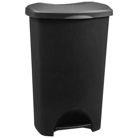 Soft Closing Black Airtight Pedal Bin For Home & Office