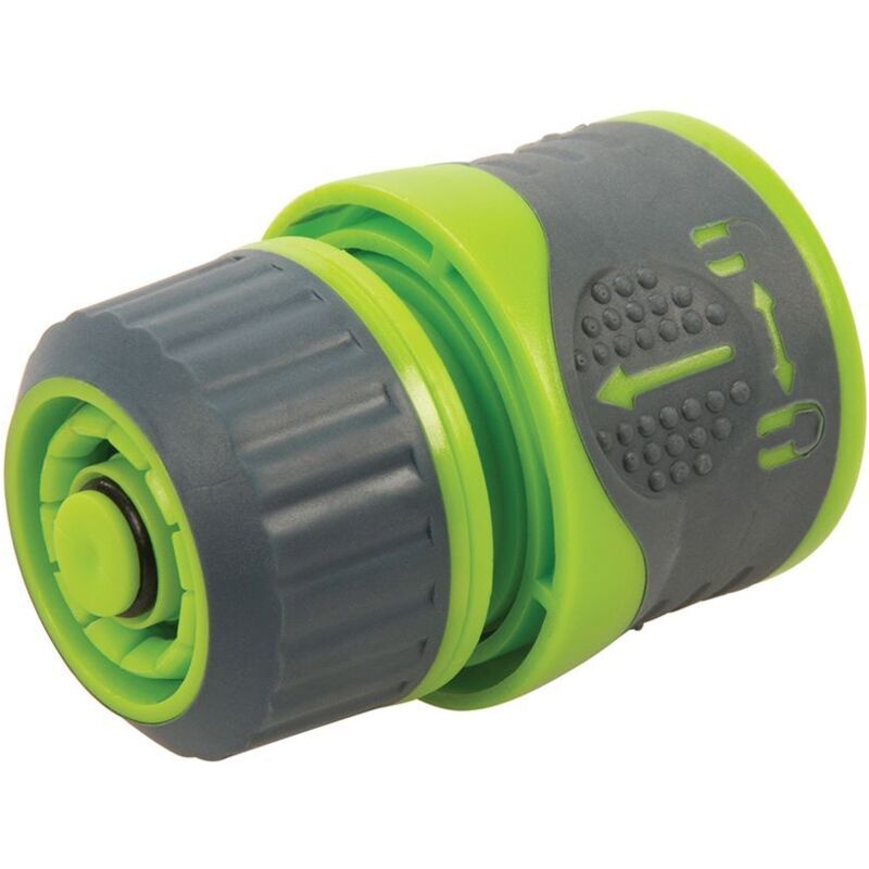 Silverline 593420 Soft-Grip Water Stop Hose Quick Connector 1/2' Female