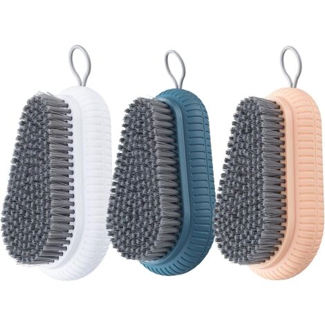 Soft Laundry Brush, Clothes Brush, 3 Pack Colorful Handheld Cleaning Brush Tool for Clothes, Shoes, Carpet, Kitchen Sink (Yellow, Red, Blue)