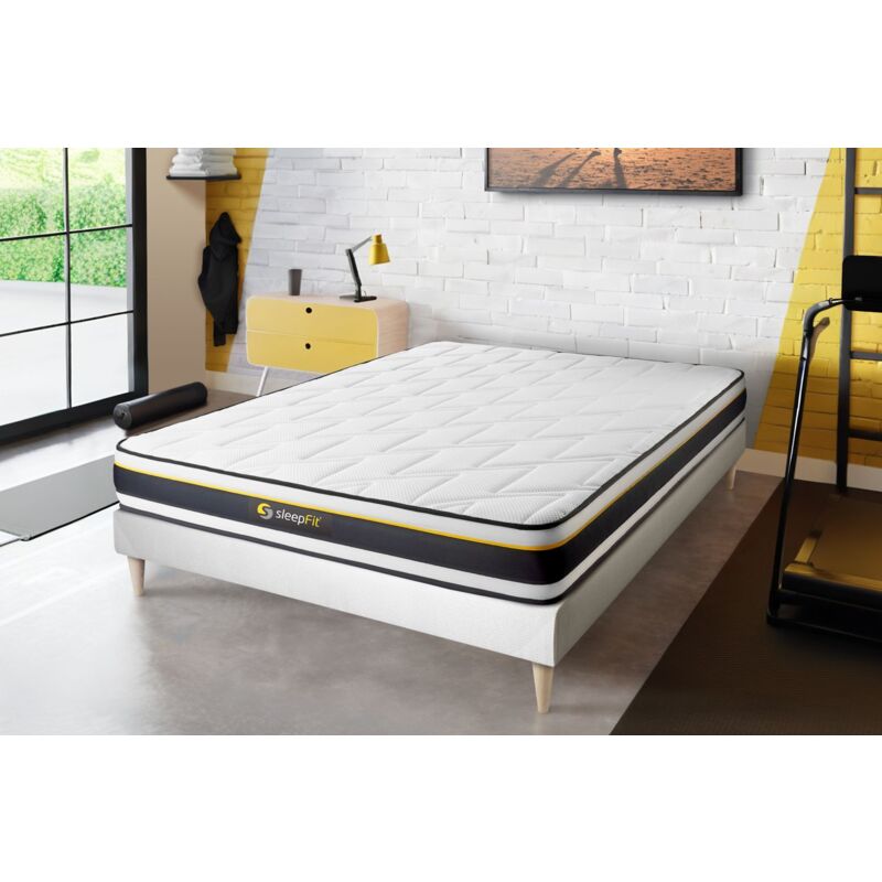 SOFT Matratze 120 x 210cm + Bettgestell mit lattenrost , Härtegrad 5 , HD-Schaum mit Mikroluftzellen , Höhe : 19 cm