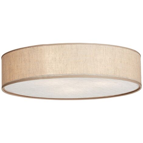 Soft Plafonnier Cylindrique 44cm Lin Naturel 2x E27