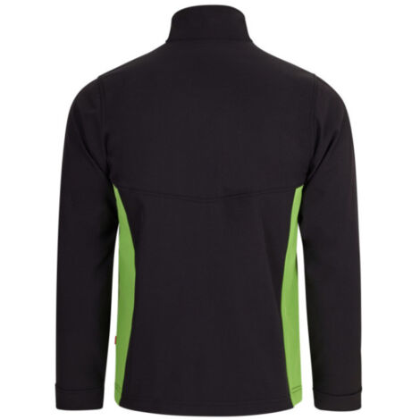 Soft Shell bicolor para uniforme corporativo en tejido poliéster VELILLA Serie 106004 XL Negro / Verde lima