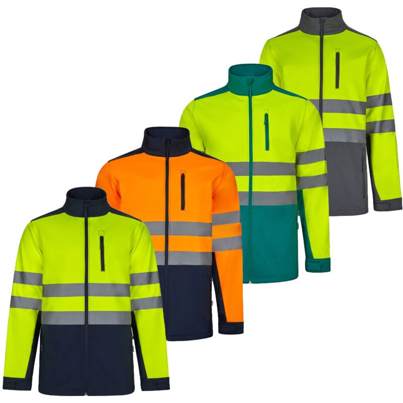 Av 306006 veste softshell bicolore haute visibilité - l - Blau/Gelb - Velilla