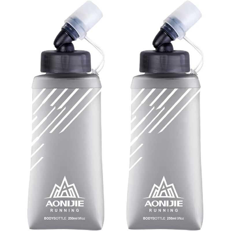 ZVD - Soft tpu Water Bottle 250ml 420ml 500ml Sports Flask Soft Drinking Bottle Collapsible Hydration Pouch Water Tank for Backpack Running