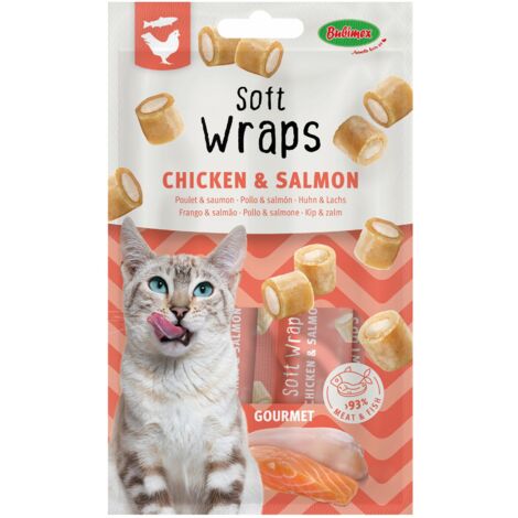 Soft Wraps chat poulet saumon -3 pièces