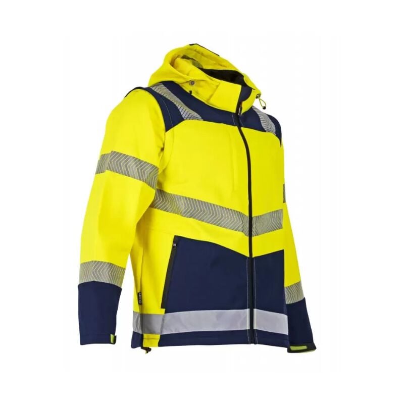 Veste haute-visibilité Viseur - Softshell 3 couches - Jaune/Marine - T2 s LMA 2227 T2