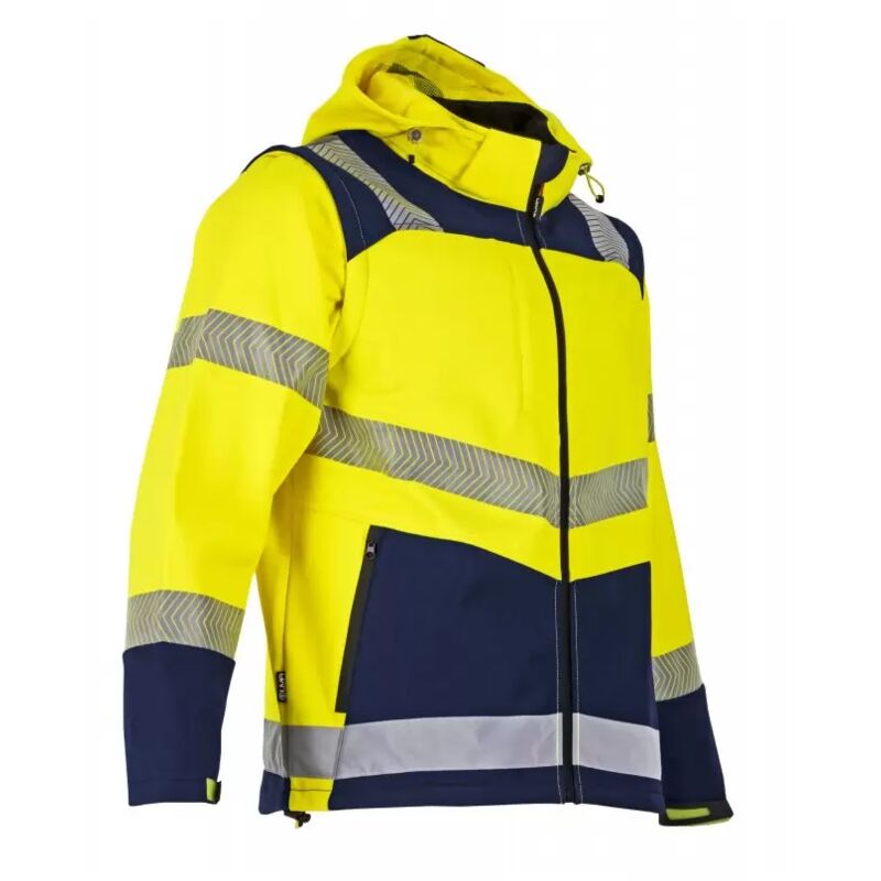 Veste haute-visibilité Viseur - Softshell 3 couches - Jaune/Marine - T3 m LMA 2227 T3