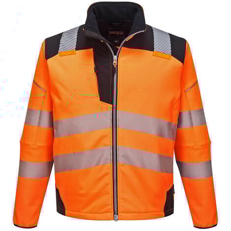 Softshell Haute-Visibilité PW3 couleur : Orange/Marine taille L - PORTWEST