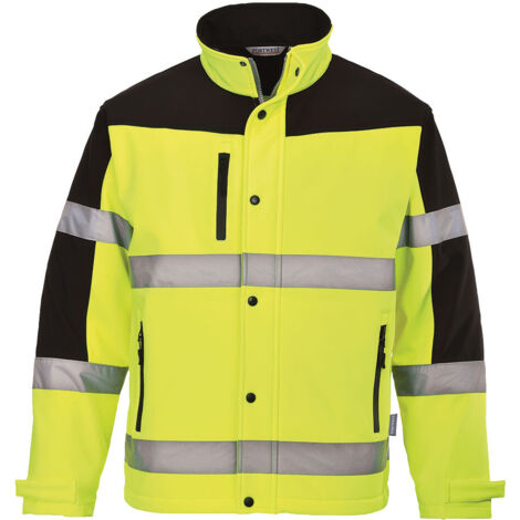 Softshell Hv Bicolore (3 Couches) Couleur : Jaune Taille Xxl - Portwest
